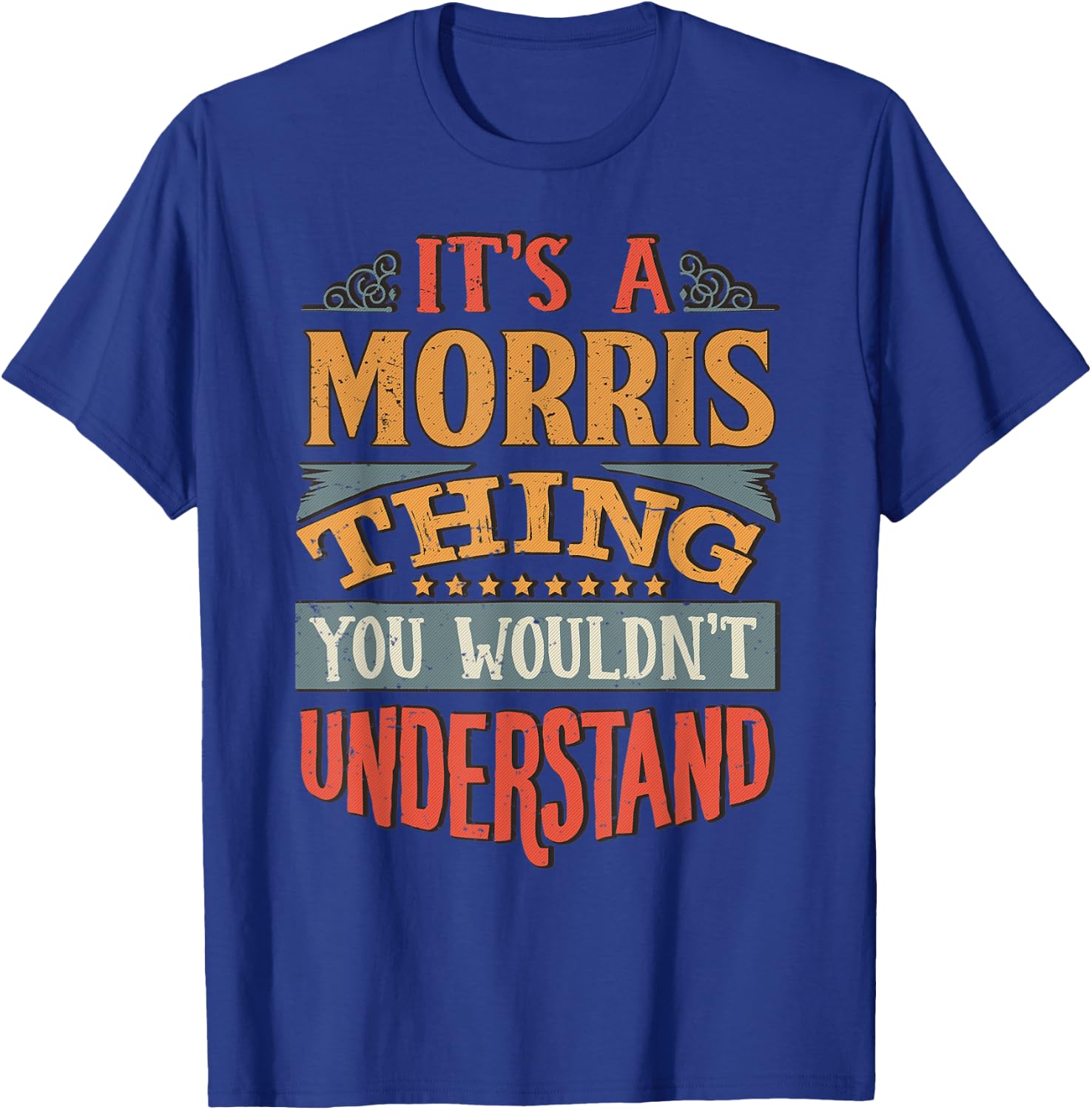 Morris Name T-Shirt - T-Shirt | Royal