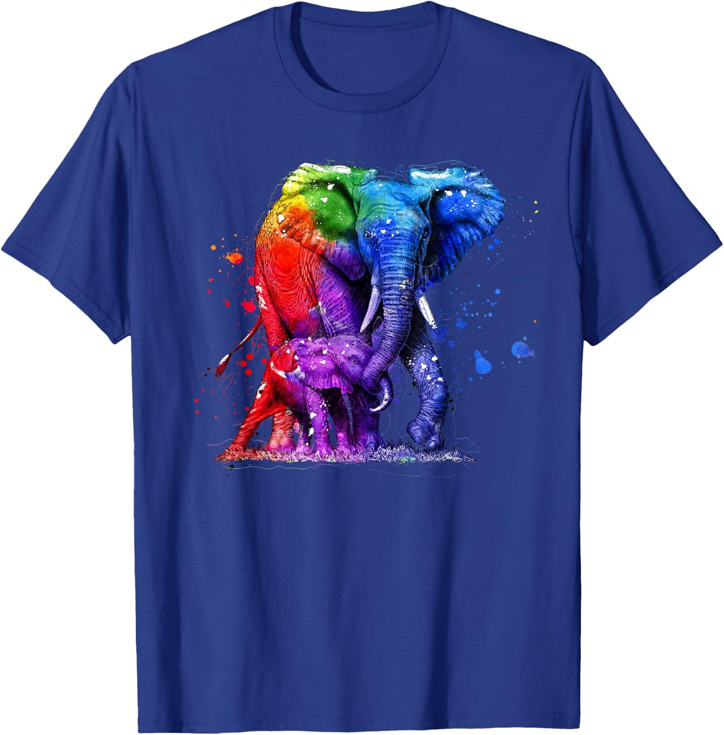 Baby Elephant Mom Elephant Cute White Elephant Love T-Shirt - T-Shirt | Royal