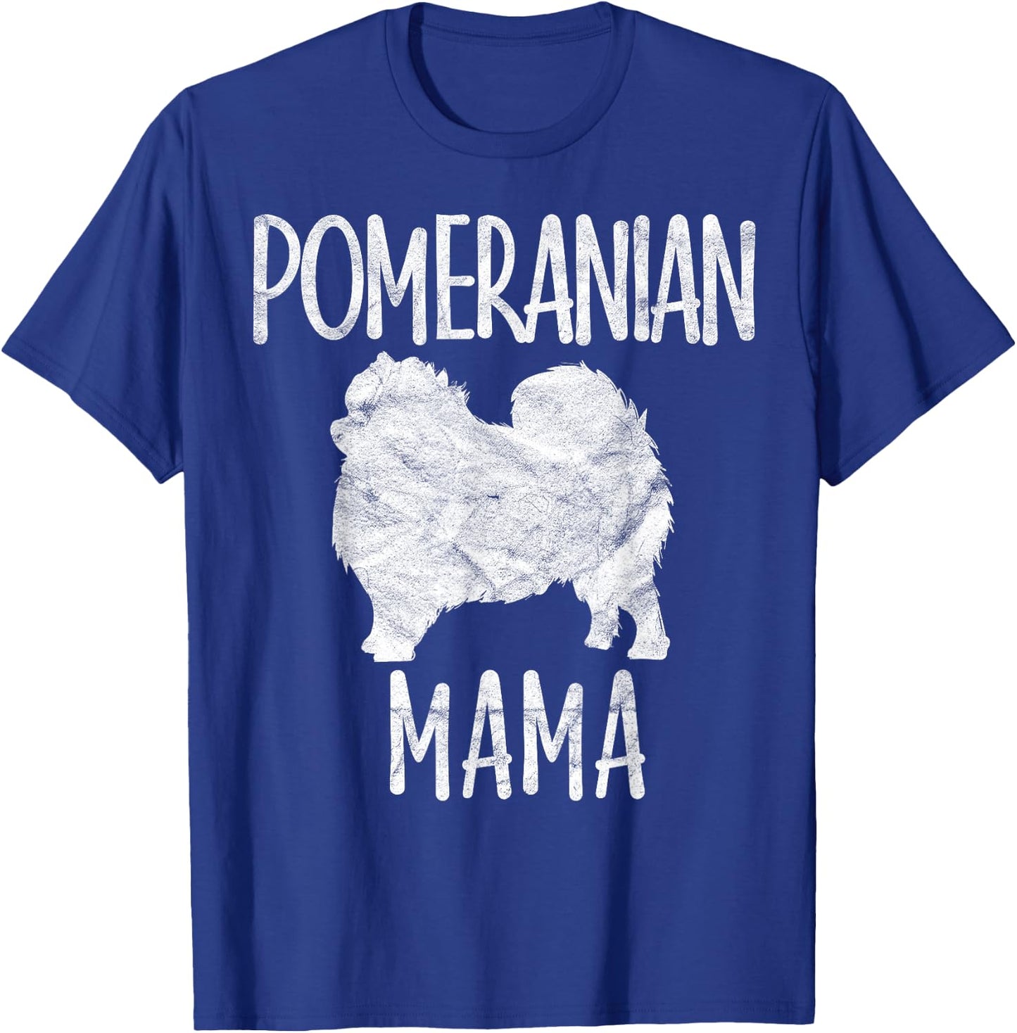 Vintage Pomeranian Mom Gift Mama Pompom Pet Dog Owner Mother T-Shirt - T-Shirt | Royal