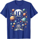 Ten 10 Years Old Astronauts 10th Birthday Boys Space Geeks T-Shirt - T-Shirt | Royal