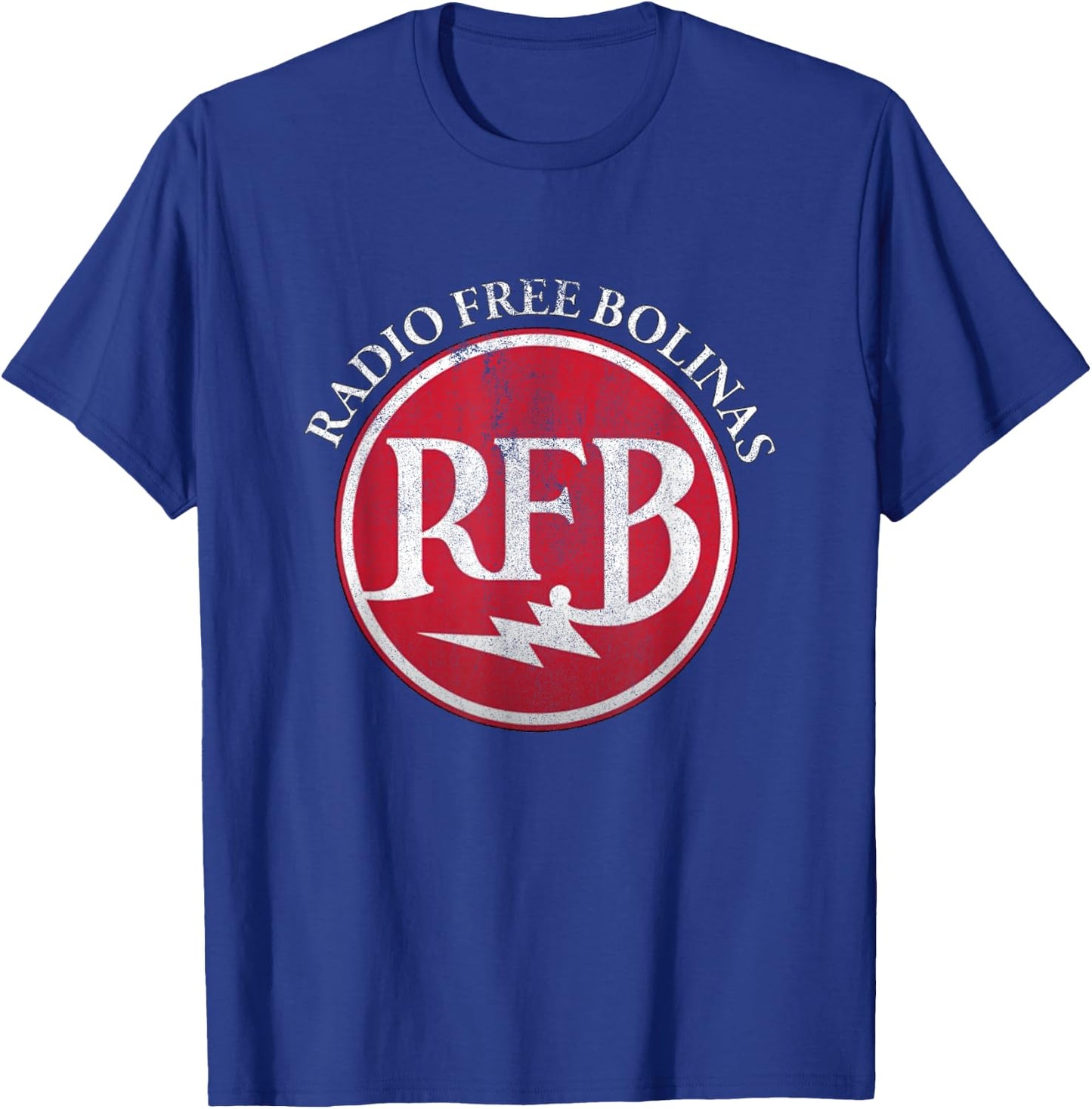 Radio Free Bolinas Vintage Marin County T-Shirt - T-Shirt | Royal
