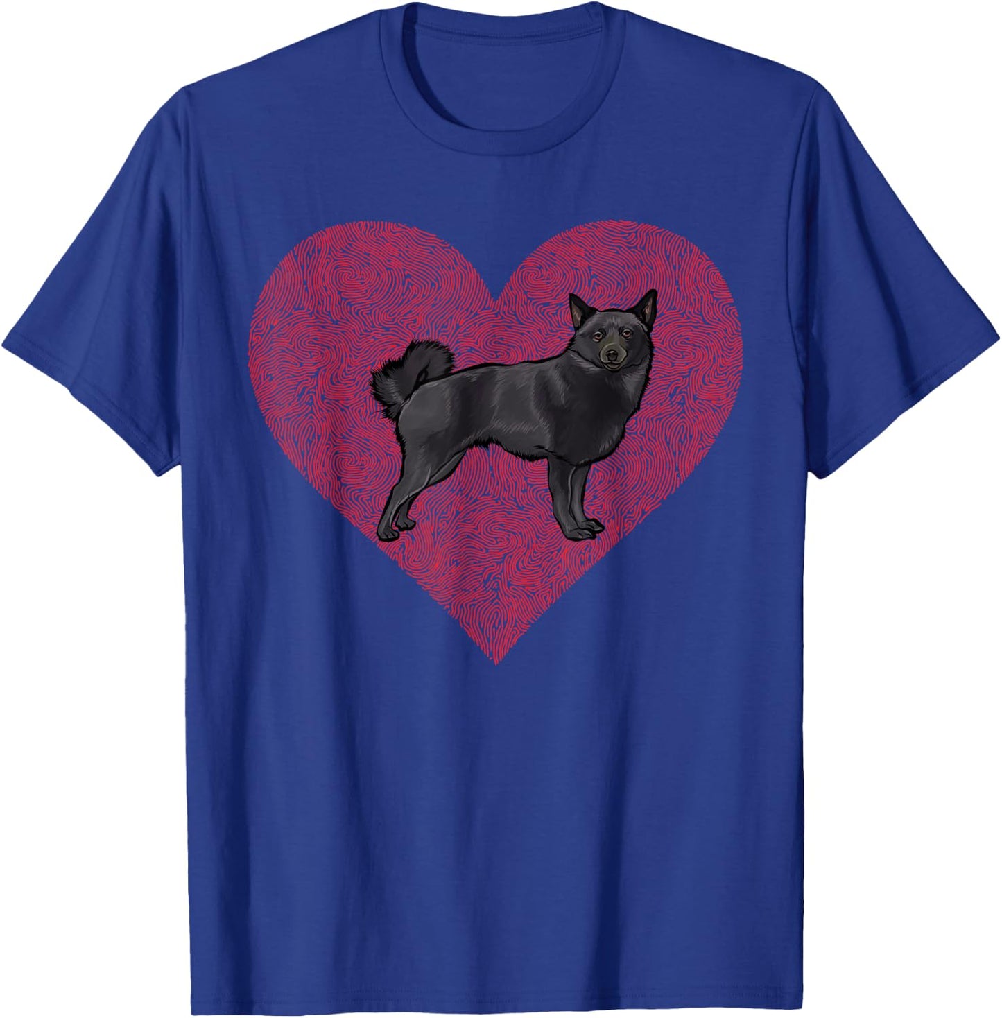 Schipperke Valentines Day Dog Love Fingerprint T-Shirt - T-Shirt | Royal