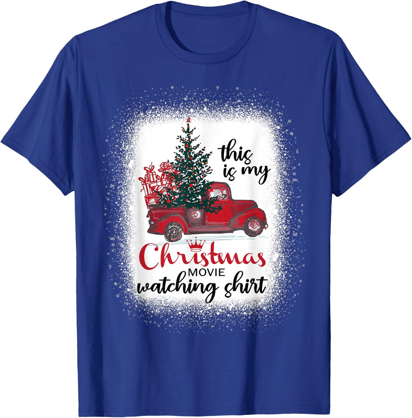 This Is My Christmas Movie Watching Shirt Vintage Red Truck T-Shirt - T-Shirt | Royal