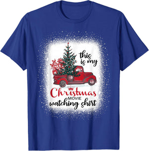 This Is My Christmas Movie Watching Shirt Vintage Red Truck T-Shirt - T-Shirt | Royal