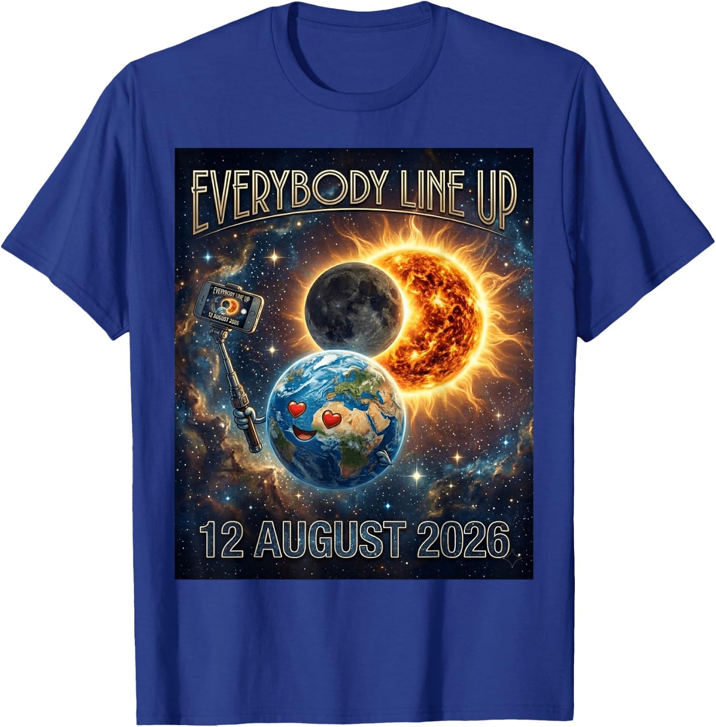 Solar Eclipse of August 12 2026 Astronomy Funny Meme T-Shirt - T-Shirt | Royal