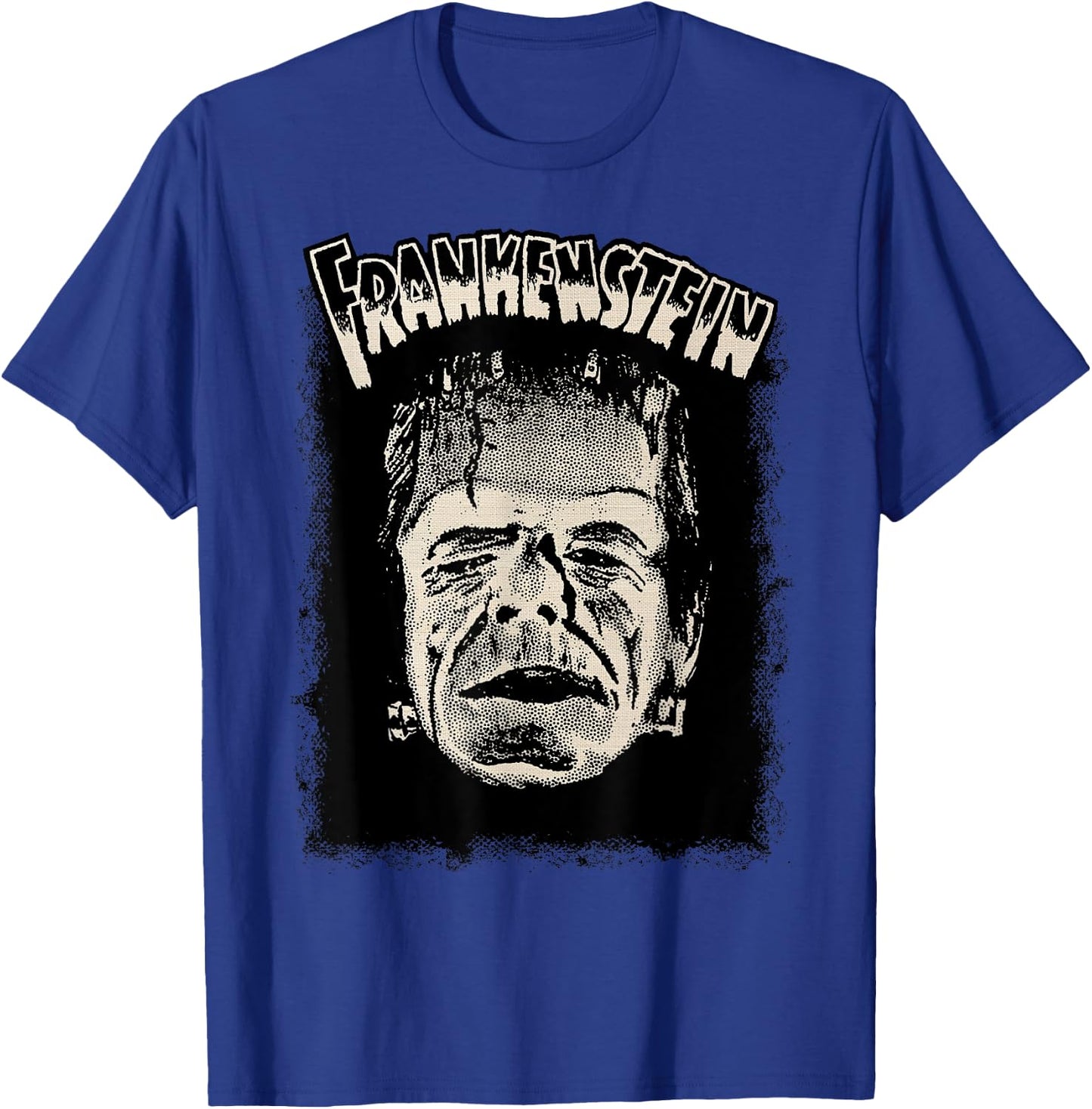Vintage Horror Movie Monster Halloween Frankenstein Monster T-Shirt - T-Shirt | Royal