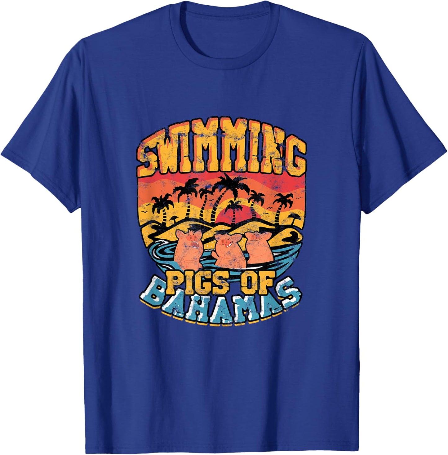 Swimming pigs of bahamas - Bahamas North Sea Beach Vacation Women T-Shirt - T-Shirt | Royal