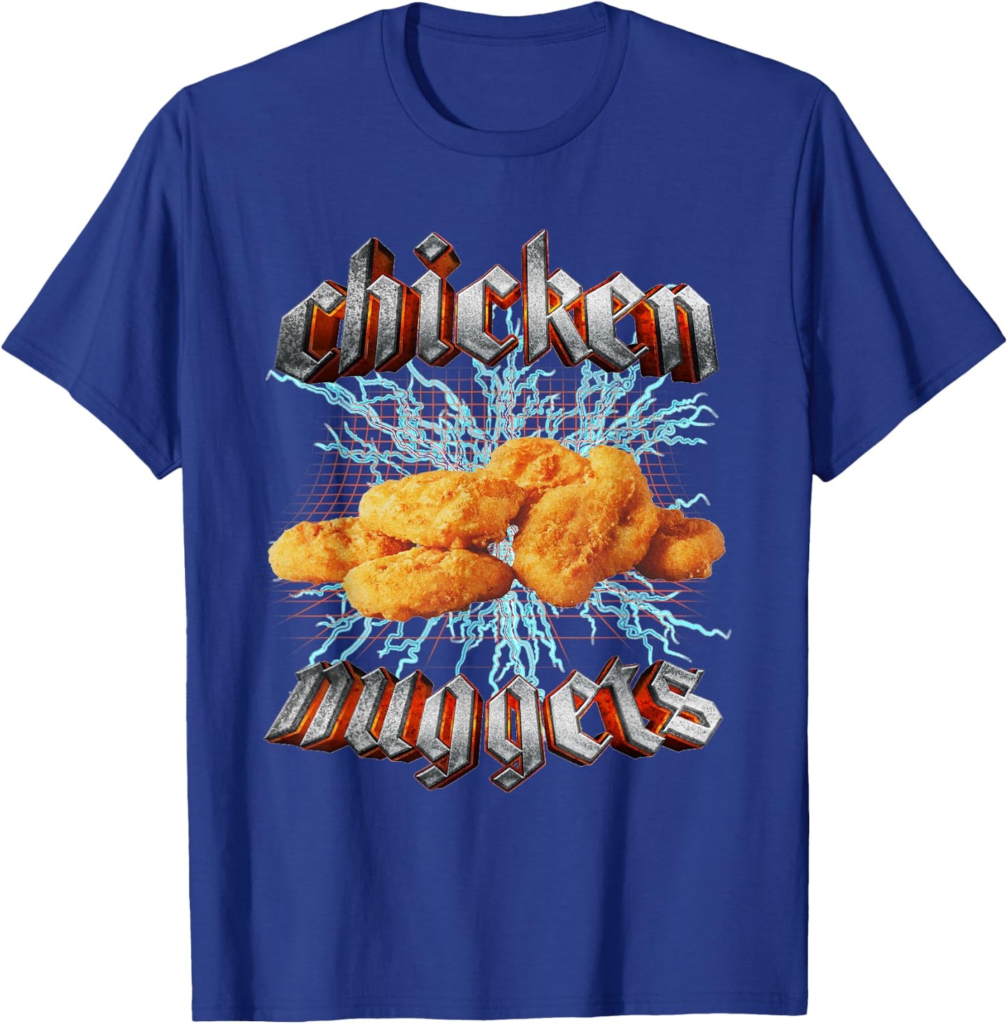 Chicken Nuggets Heavy Metal World Tour Hardcore Music T-Shirt - T-Shirt | Royal