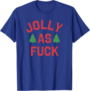 Jolly as F, funny Christmas design T-Shirt - T-Shirt | Royal