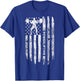 Patriotic Power Lifter Gym Funny American Flag Powerlifting T-Shirt - T-Shirt | Royal