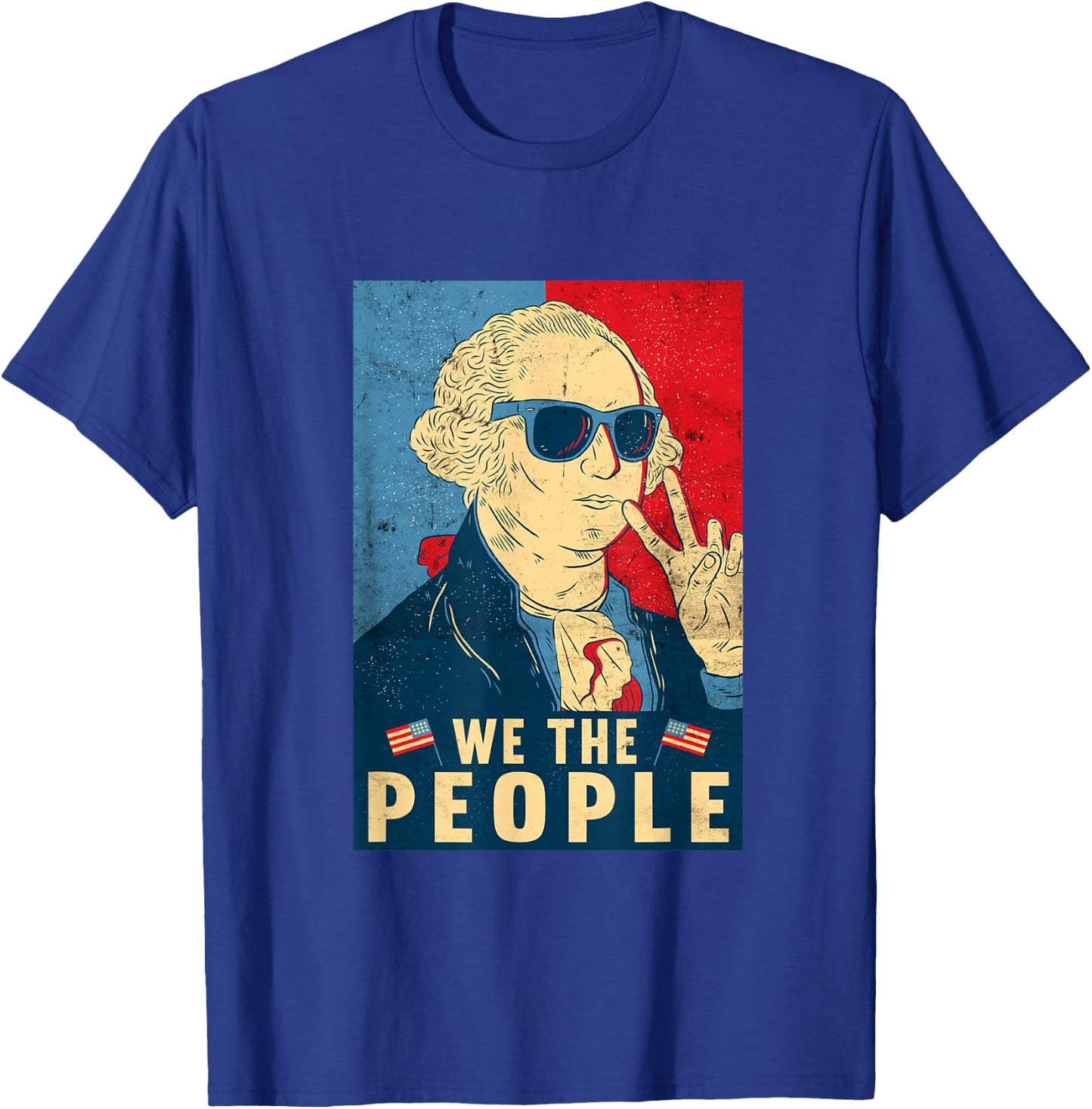We The People - George Washington 4th of July T-Shirt - T-Shirt | Royal
