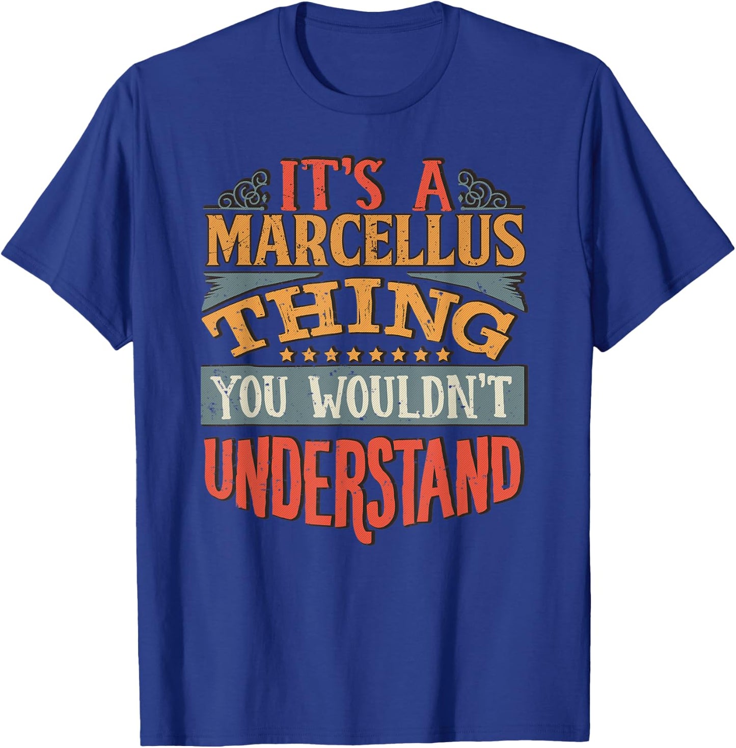 Marcellus Name T-Shirt - T-Shirt | Royal