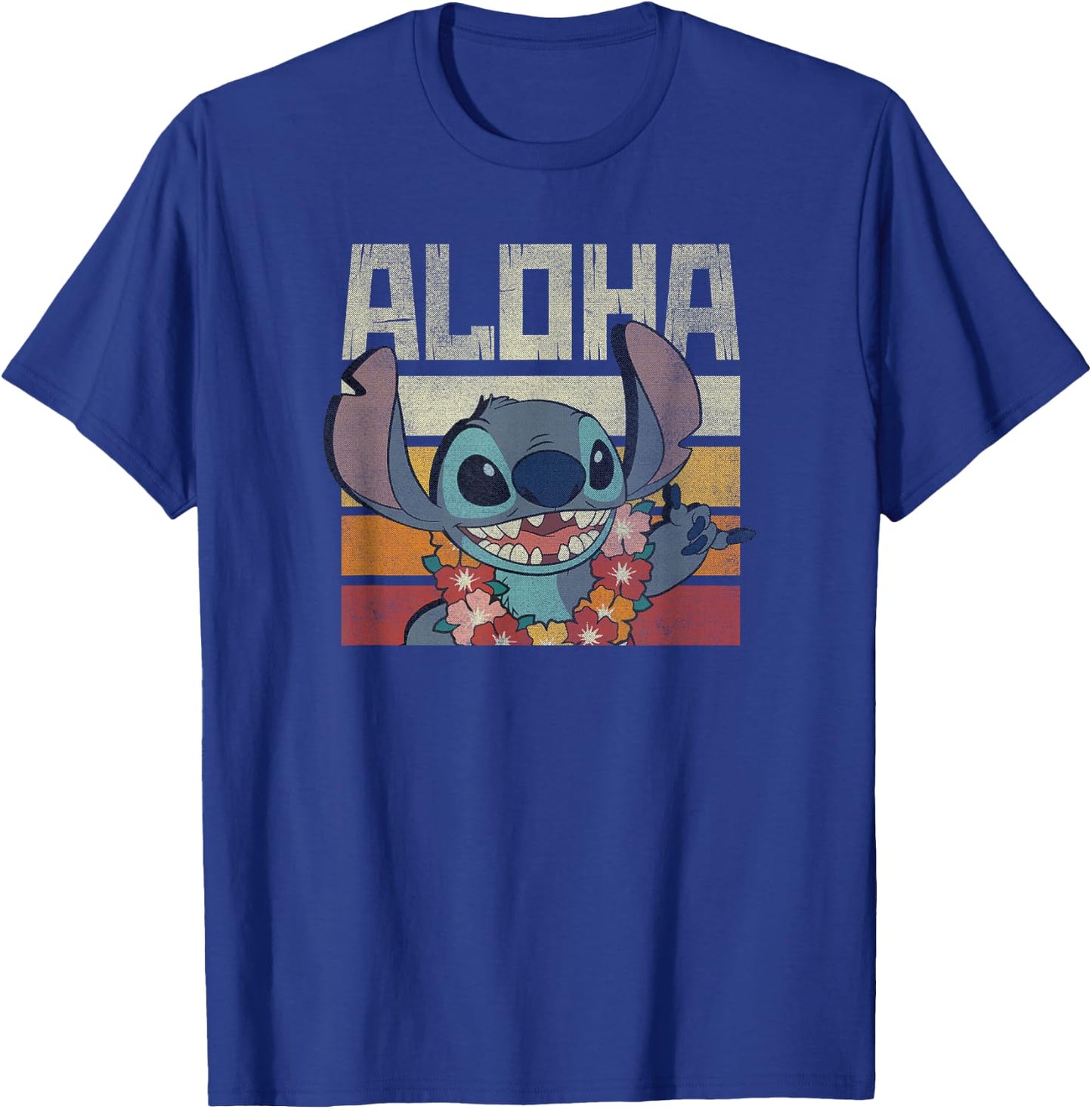 Disney Lilo & Stitch Aloha Color Gradient T-Shirt - T-Shirt | Royal