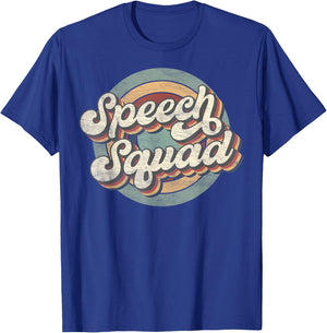 Speech Squad Speech Therapy Crew Hello Back To School Team T-Shirt - T-Shirt | Royal