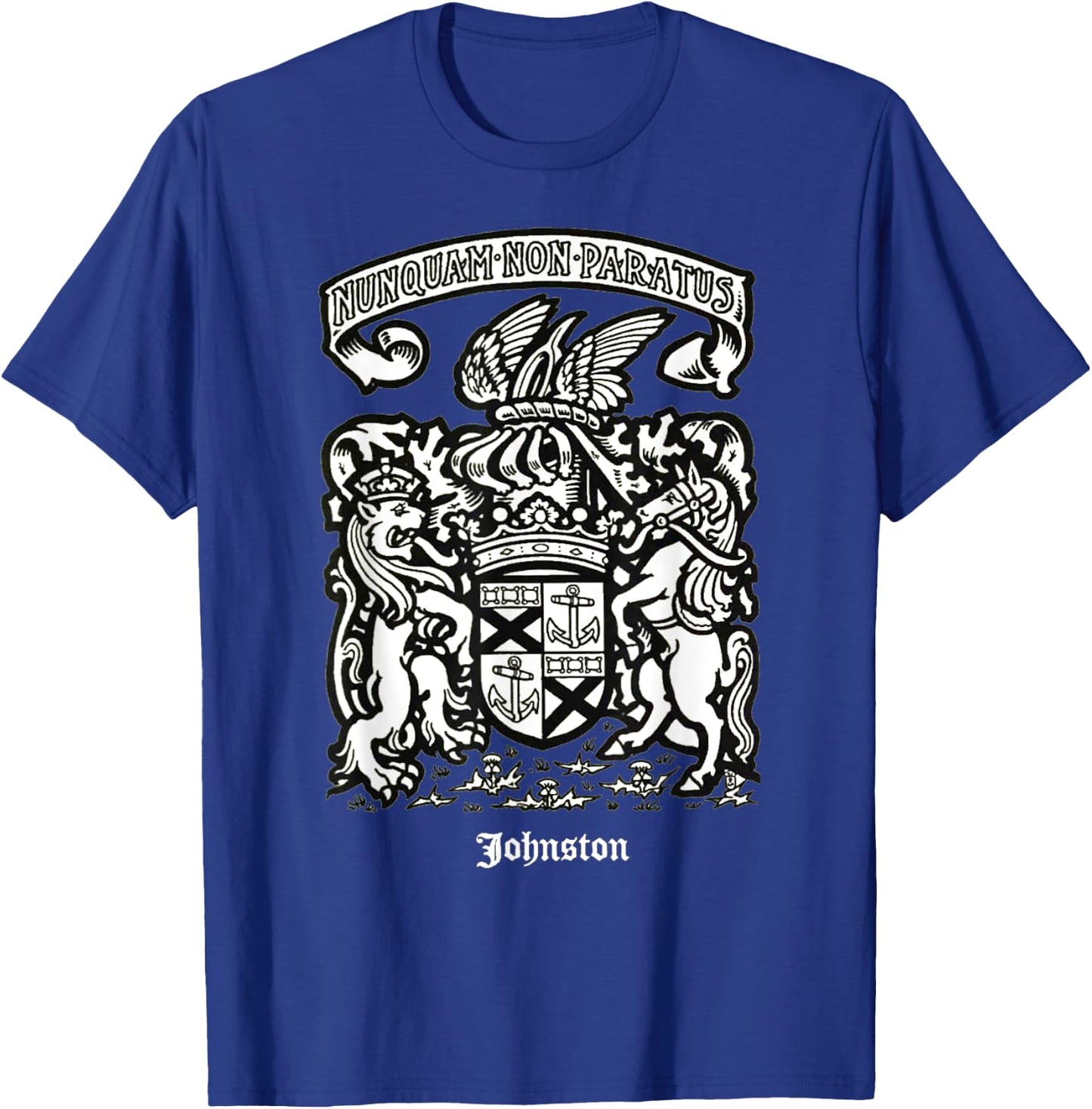Johnston Vintage Surname Scottish Coat of Arms T-Shirt - T-Shirt | Royal