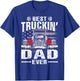 Best Truckin' Dad Ever USA Flag Men T-Shirt - T-Shirt | Royal