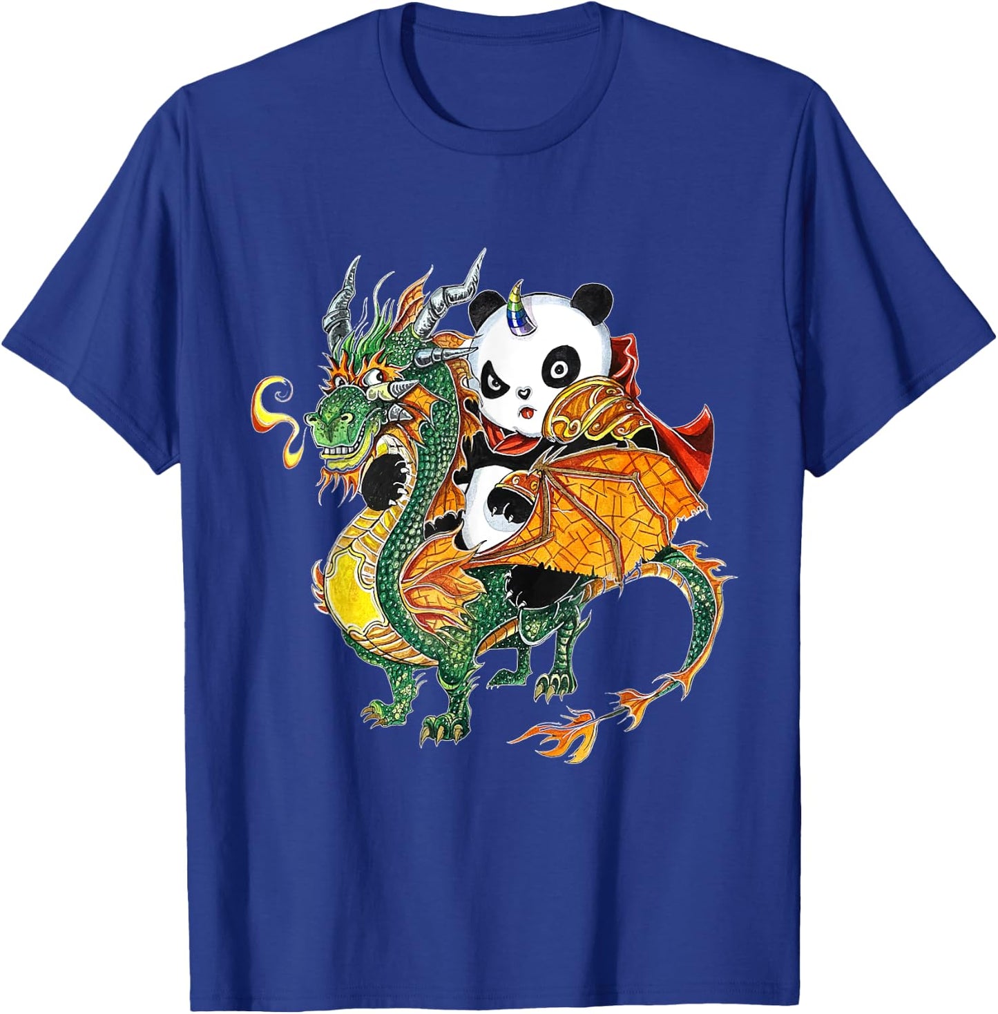 Panda riding Dragon T-Shirt - T-Shirt | Royal