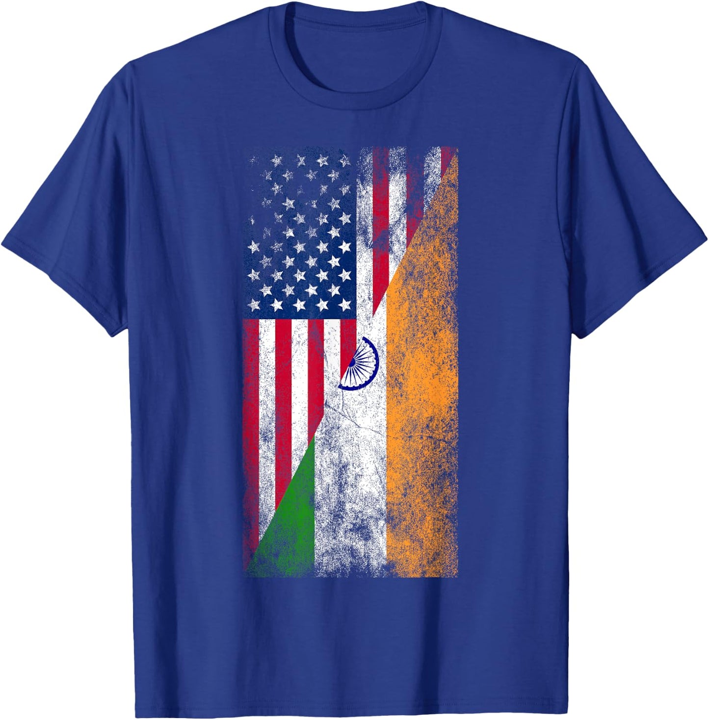 USA & India Flags - United States of America, Indian T-Shirt - T-Shirt | Royal