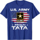 U.S Army Proud Tata With American Flag Gift Veteran Gift T-Shirt - T-Shirt | Royal