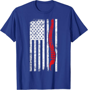 Chiropractor American Flag | Chiropractic Gift | Spinal Cord Women Men T-Shirt - T-Shirt | Royal