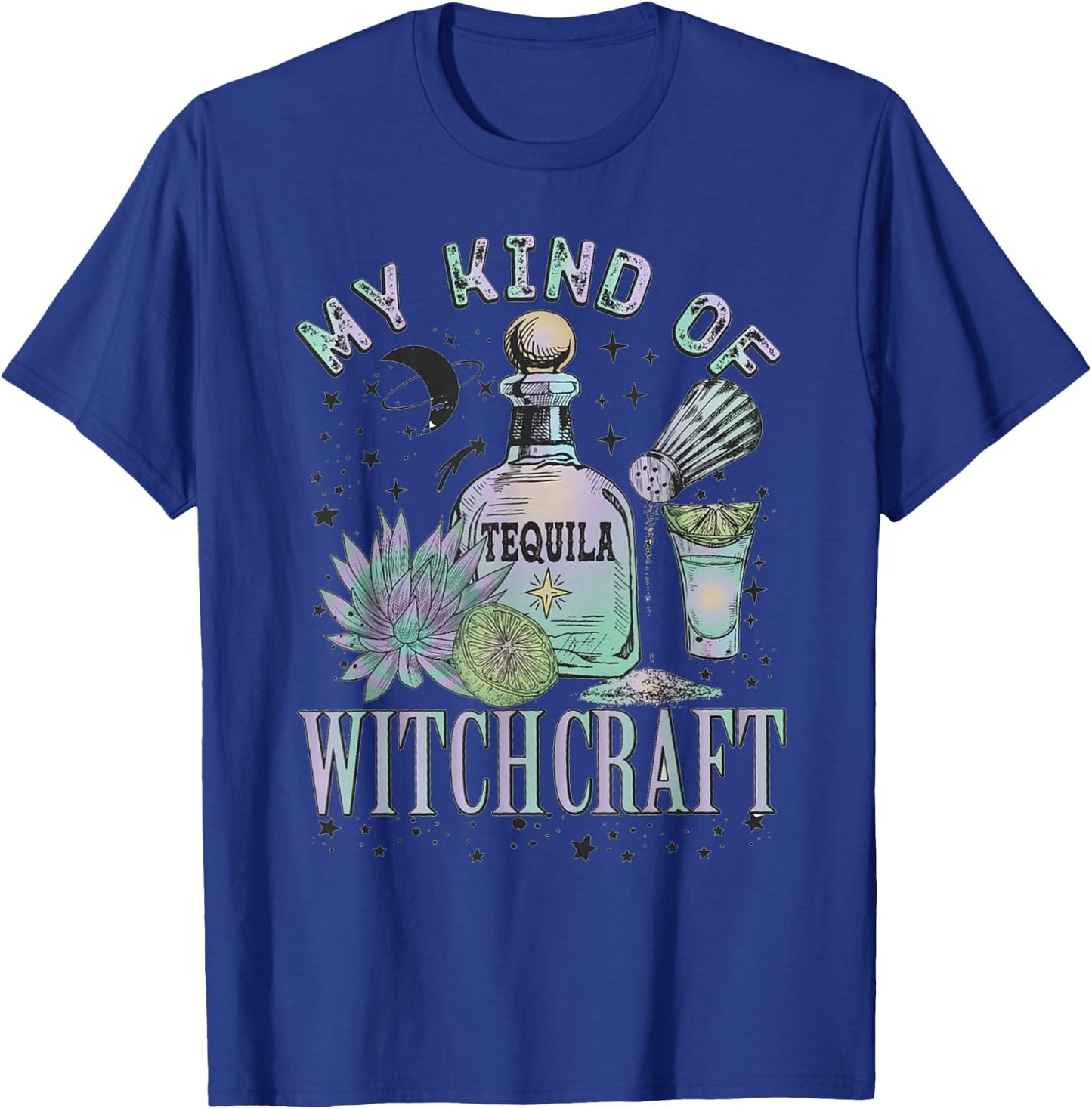 My Kind Of Witchcraft Tequila Funny Halloween T-Shirt - T-Shirt | Royal