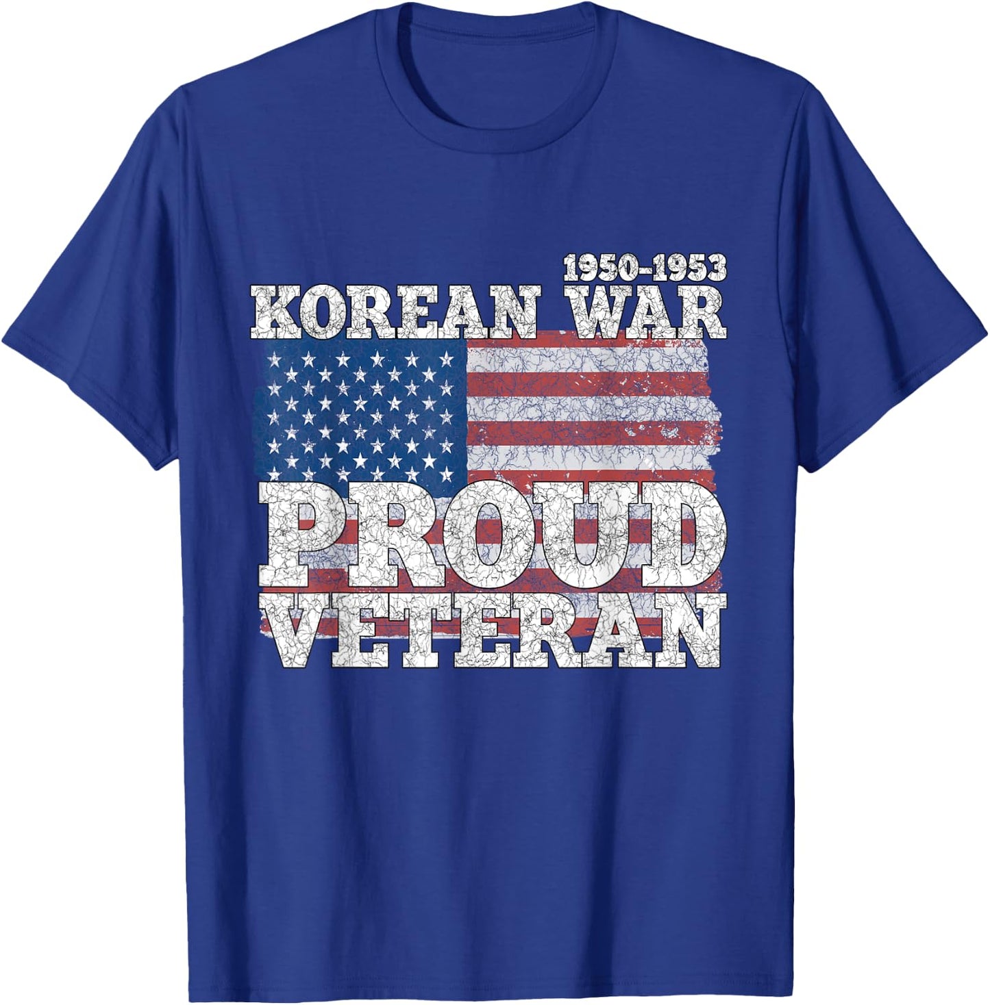 Korean War Veteran Proud Flag T-Shirt - T-Shirt | Royal