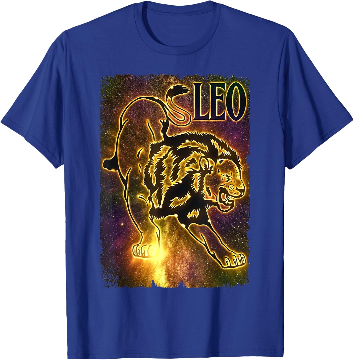 Lion Zodiac Sign Lion Birthday July August T-Shirt - T-Shirt | Royal