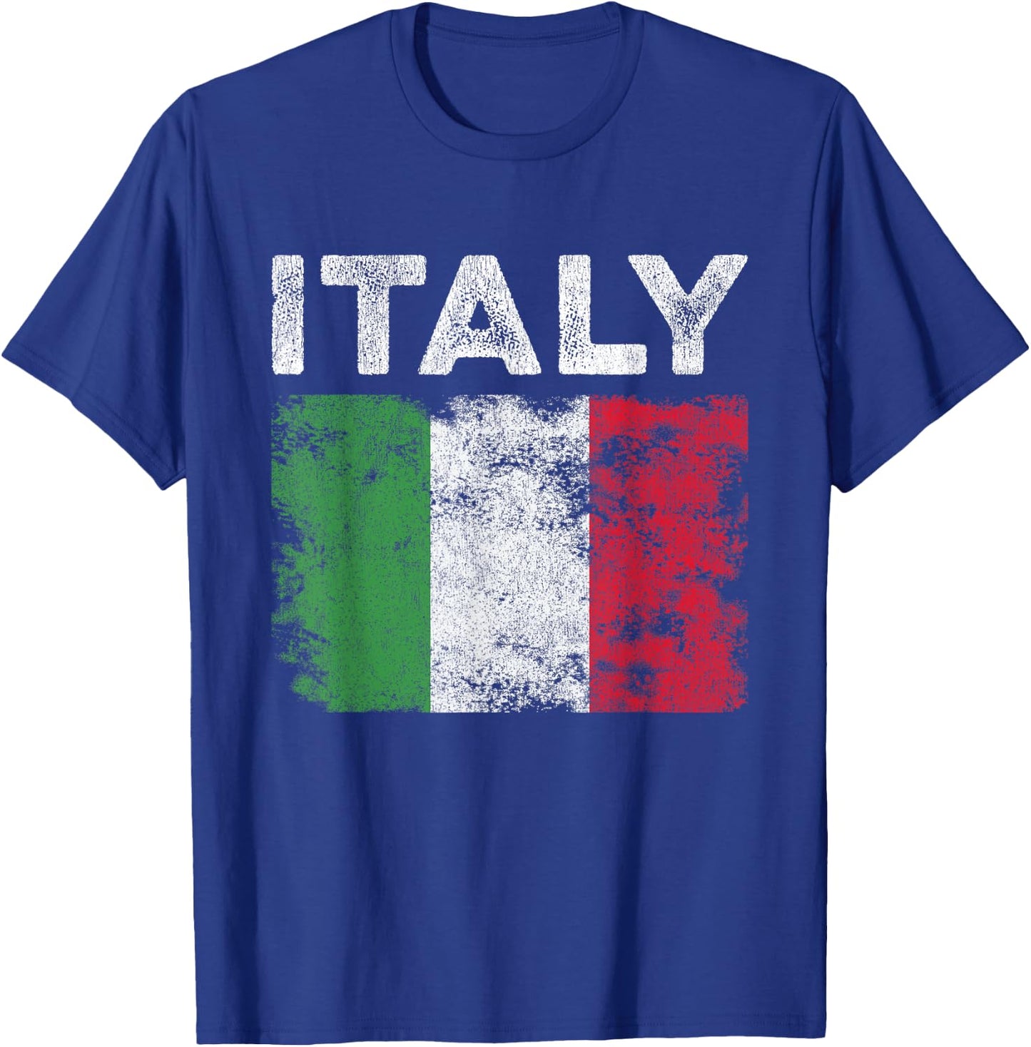 Italy Flag Distressed - Men Women Kids - Italian Flag T-Shirt - T-Shirt | Royal