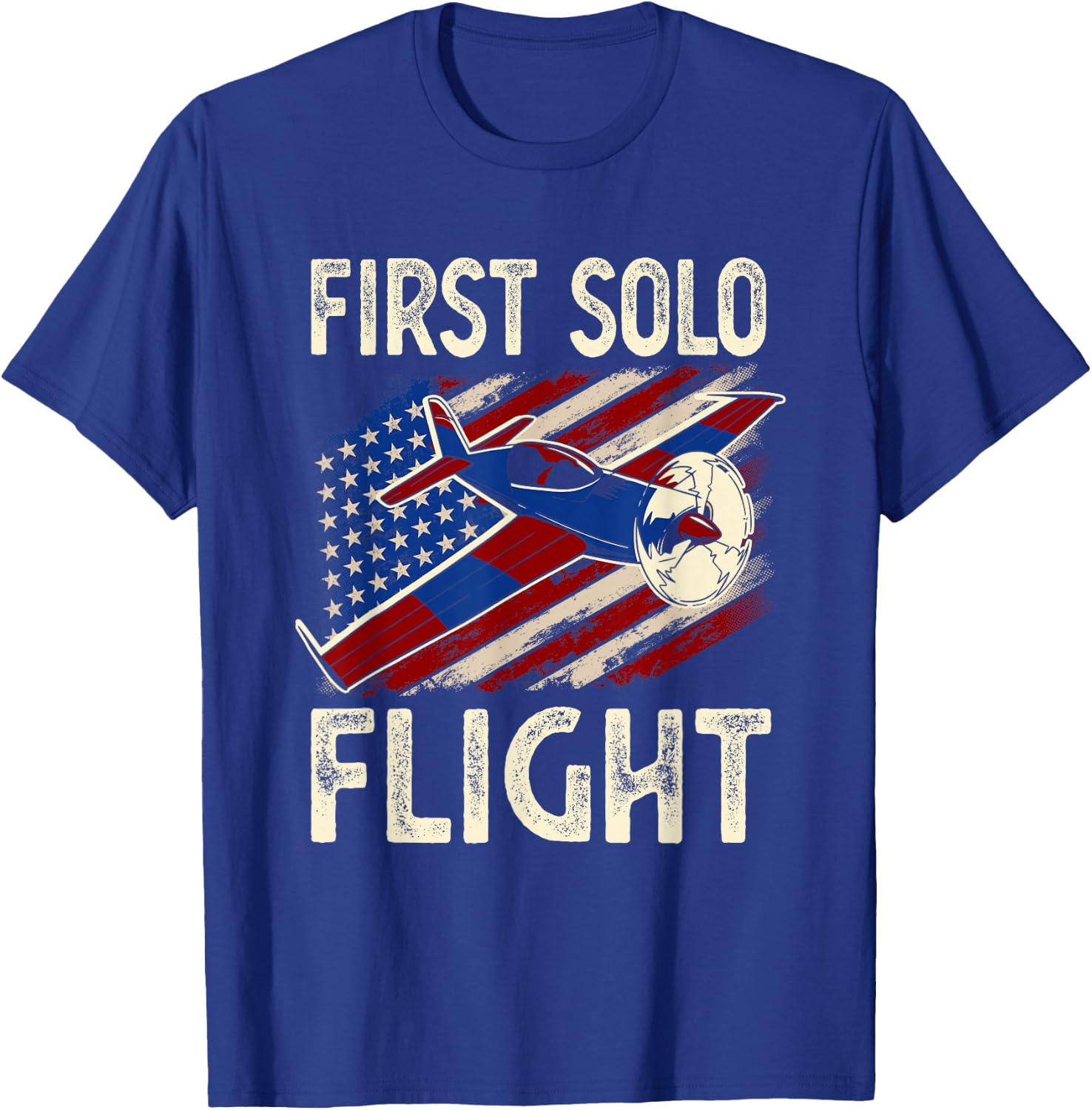 First Solo Flight Plane Aircraft Pilot Flight T-Shirt - T-Shirt | Royal