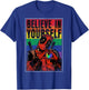 Marvel Deadpool Believe in Yourself Rainbow Poster Small T-Shirt - T-Shirt | Royal