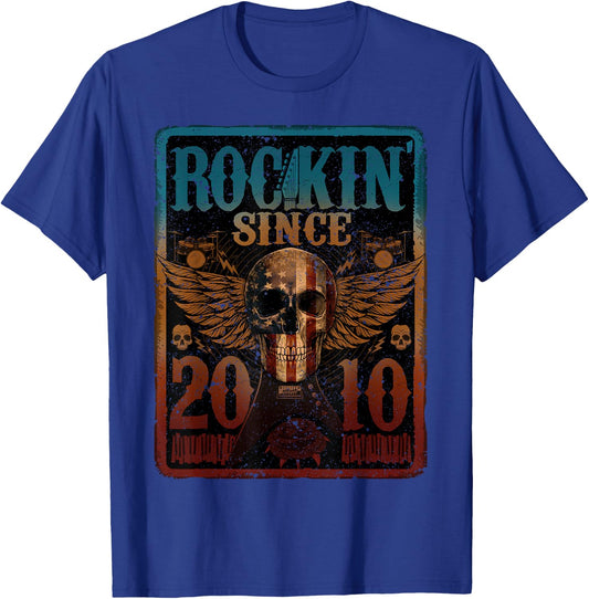 Rockin Since 2010 Shirt 14 Years Old 14th Birthday Classic T-Shirt - T-Shirt | Royal