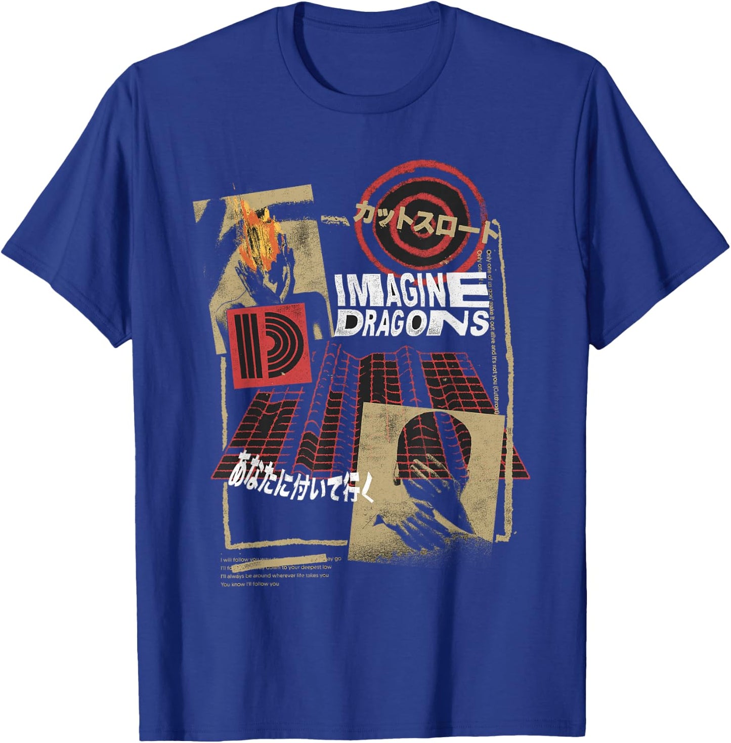 Official Imagine Dragons Exclusive Japanese Collage T-Shirt - T-Shirt | Royal