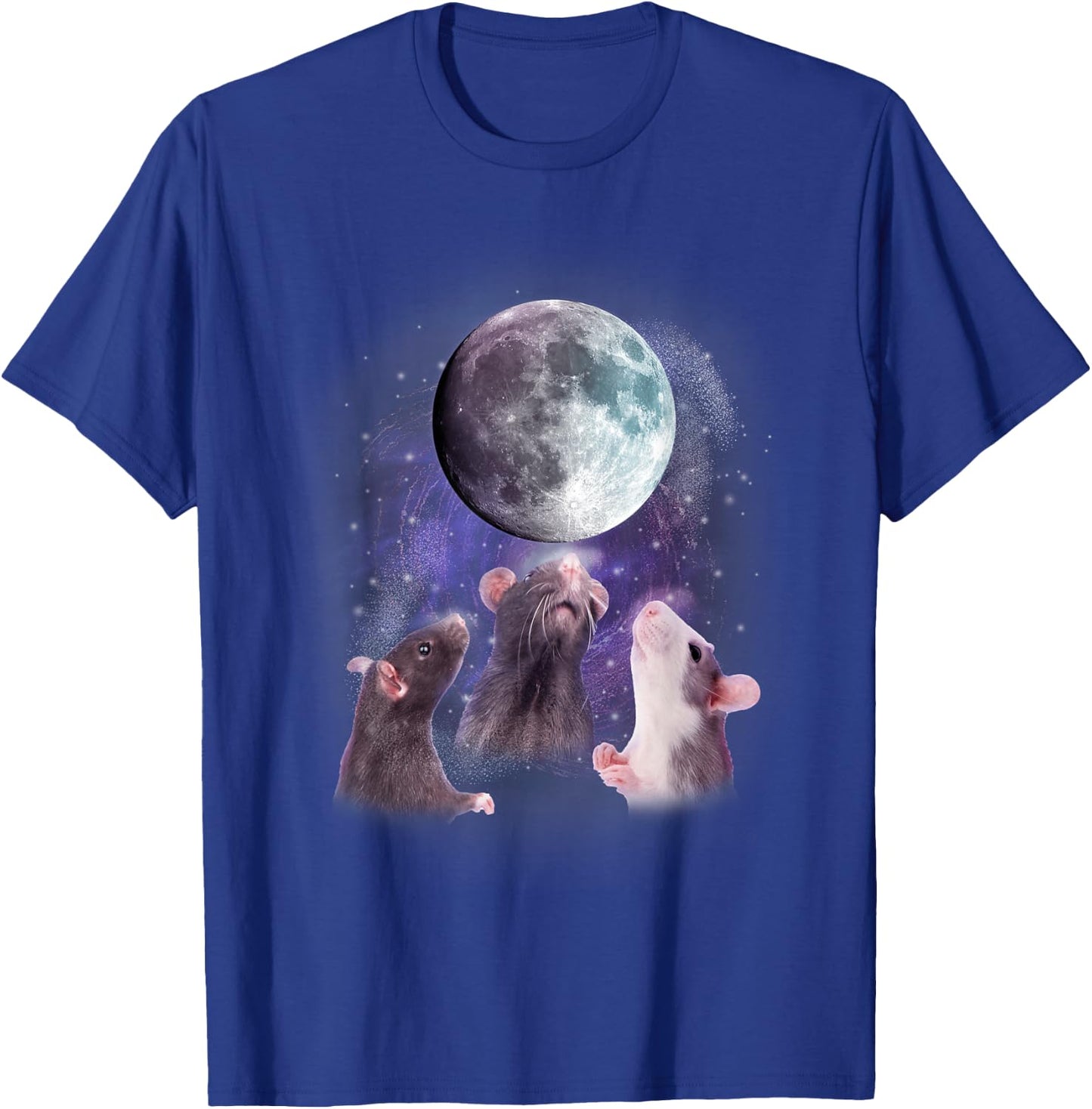 Rats Howling at the Moon Shirt - Funny Rat T-Shirt - T-Shirt | Royal
