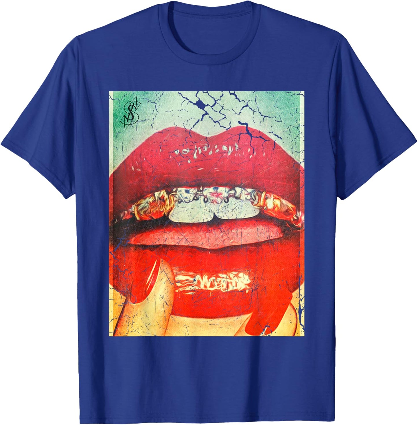 Diamonds in the Mouth Red Lips and Grills T-Shirt - T-Shirt | Royal