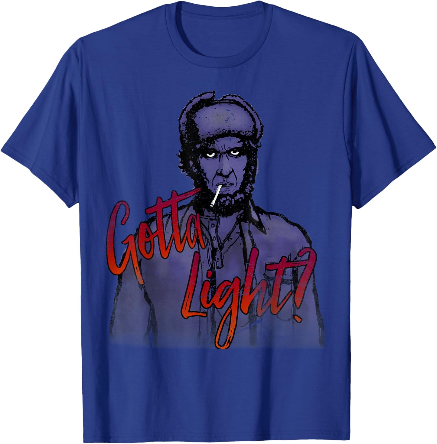 Twin Peaks Distressed Huntsman Sketch Graphic T-Shirt - T-Shirt | Royal