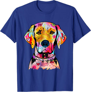Abstract Labrador Retriever Portrait Lab Women Men T-Shirt - T-Shirt | Royal