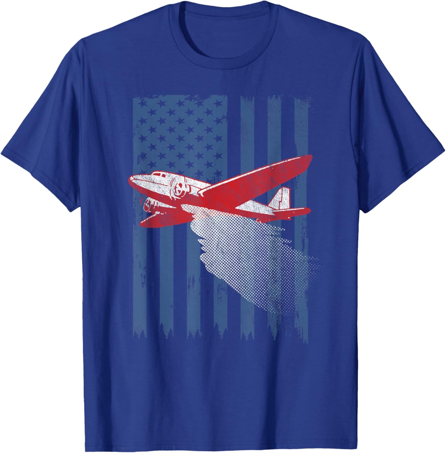 Aerial Firefighting Pilot Fire Aviation Firefighter T-Shirt - T-Shirt | Royal