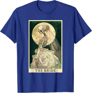 The Bride Skeleton Tarot Card Halloween Bachelorette Party T-Shirt - T-Shirt | Royal