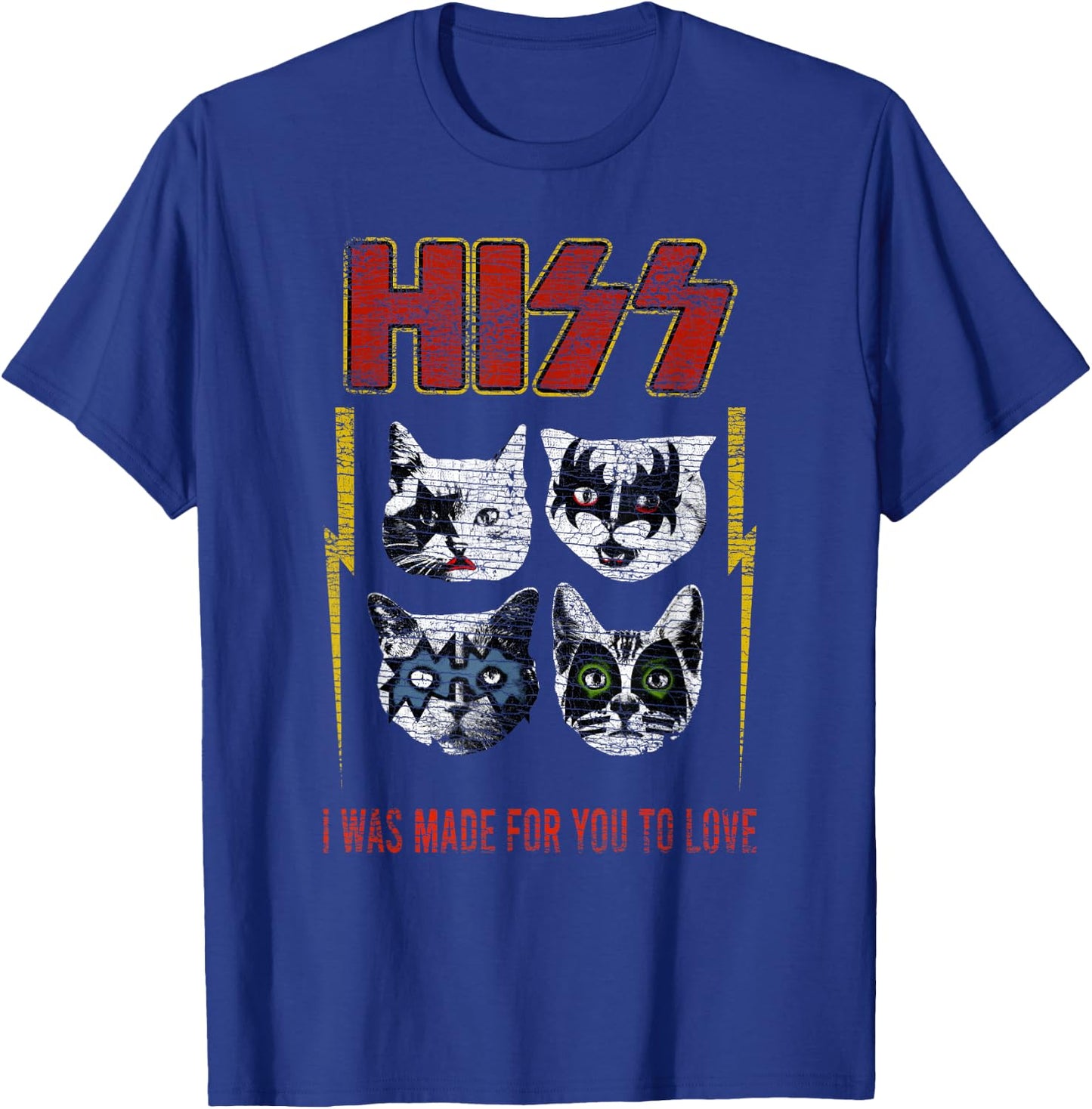 Hiss Rock Cats Rock T-Shirt - T-Shirt | Royal