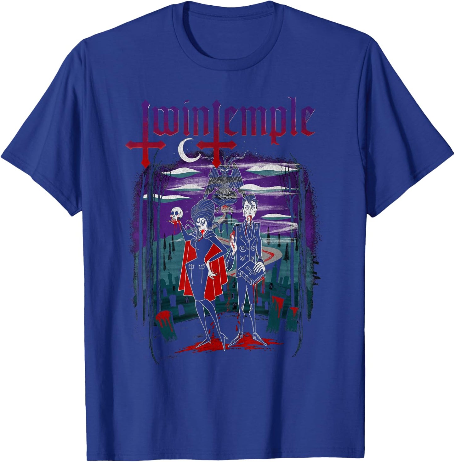 Twin Temple Graveyard V2 T-Shirt - T-Shirt | Royal