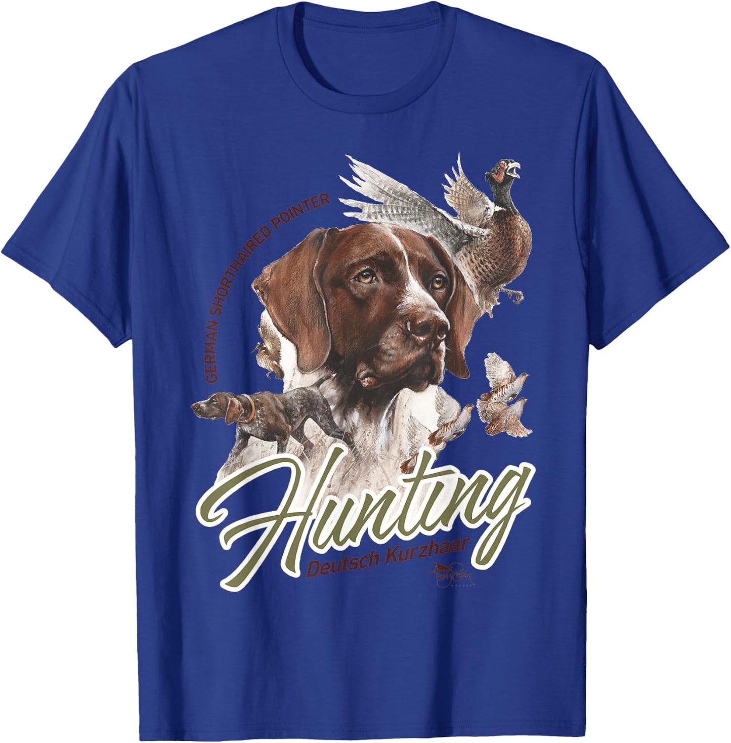 Dog T shirt GERMAN SHORTHAIRED POINTER GSP Hunting Dogs T-Shirt - T-Shirt | Royal