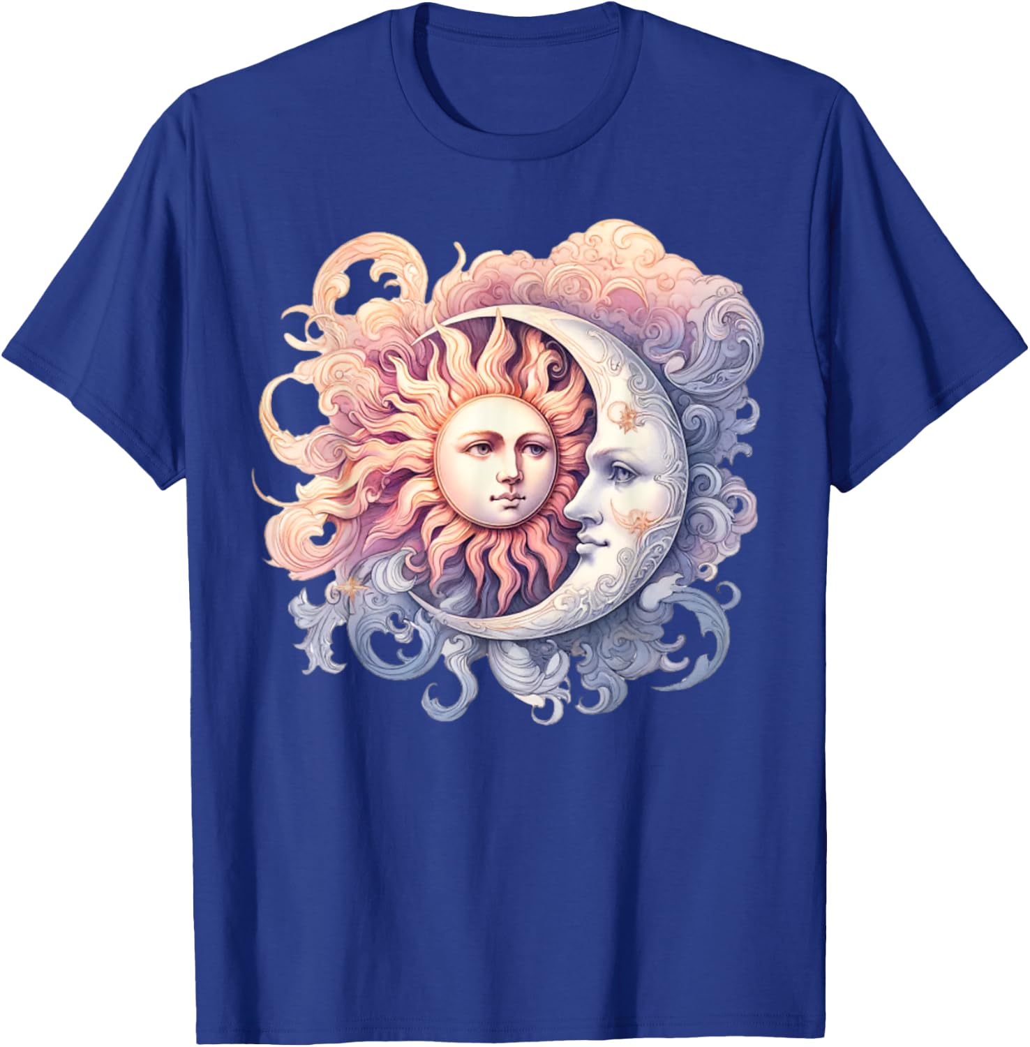Mystic Sun and Moon Celestial Yin Yang Mystical Aesthetic T-Shirt - T-Shirt | Royal