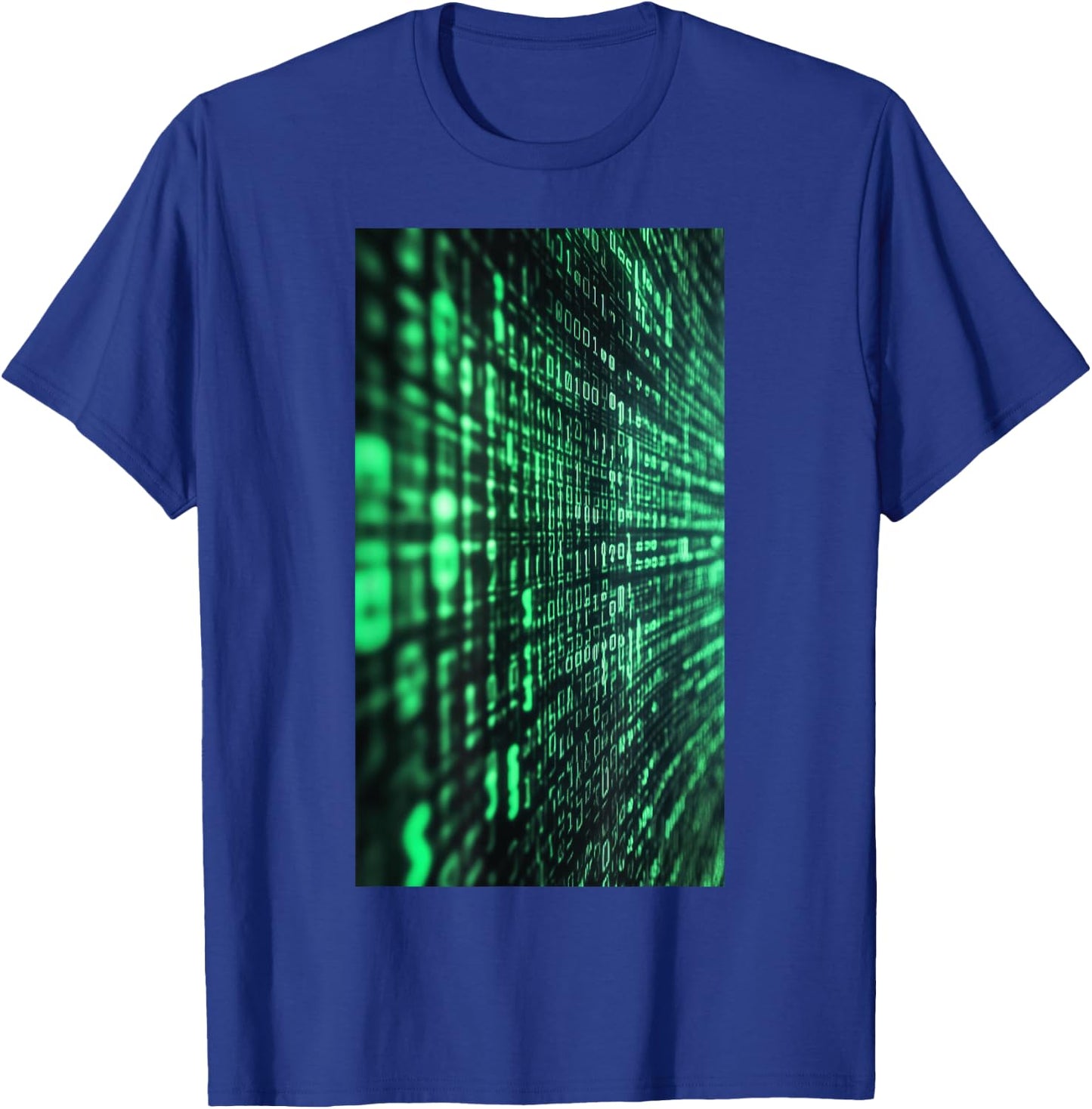 Binary Code Vintage Computer Screen Hacker T-Shirt - T-Shirt | Royal