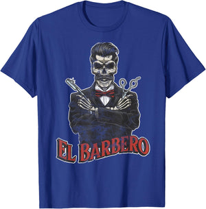 El Barbero Mexican Barber hairstylist barber shop giff T-Shirt - T-Shirt | Royal