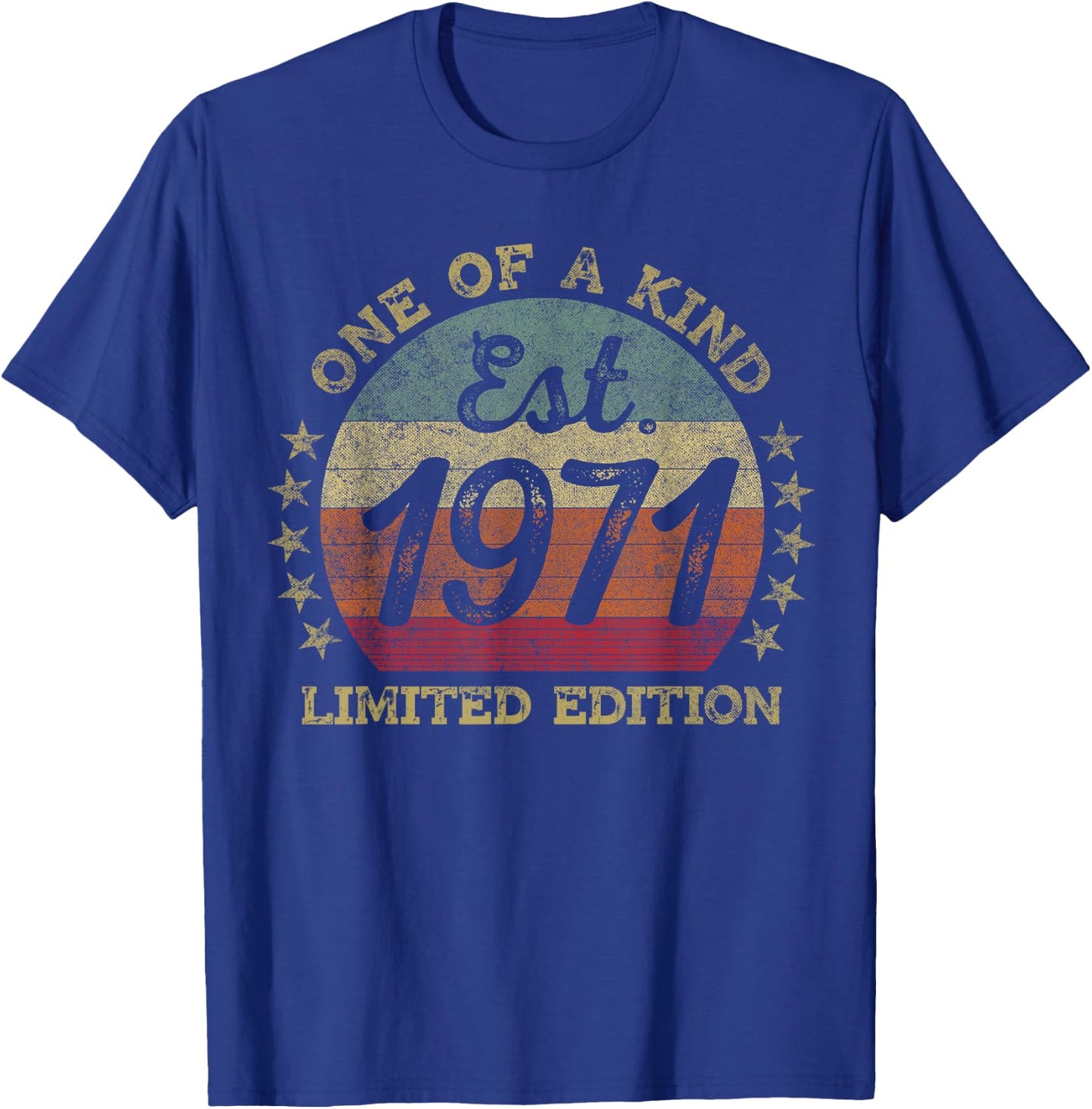 Est. 1971 54th Birthday Limited Edition 54 Year Old T-Shirt - T-Shirt | Royal