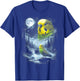 Budgie Parakeet Howling at Moon 90's Retro Bird T-Shirt - T-Shirt | Royal