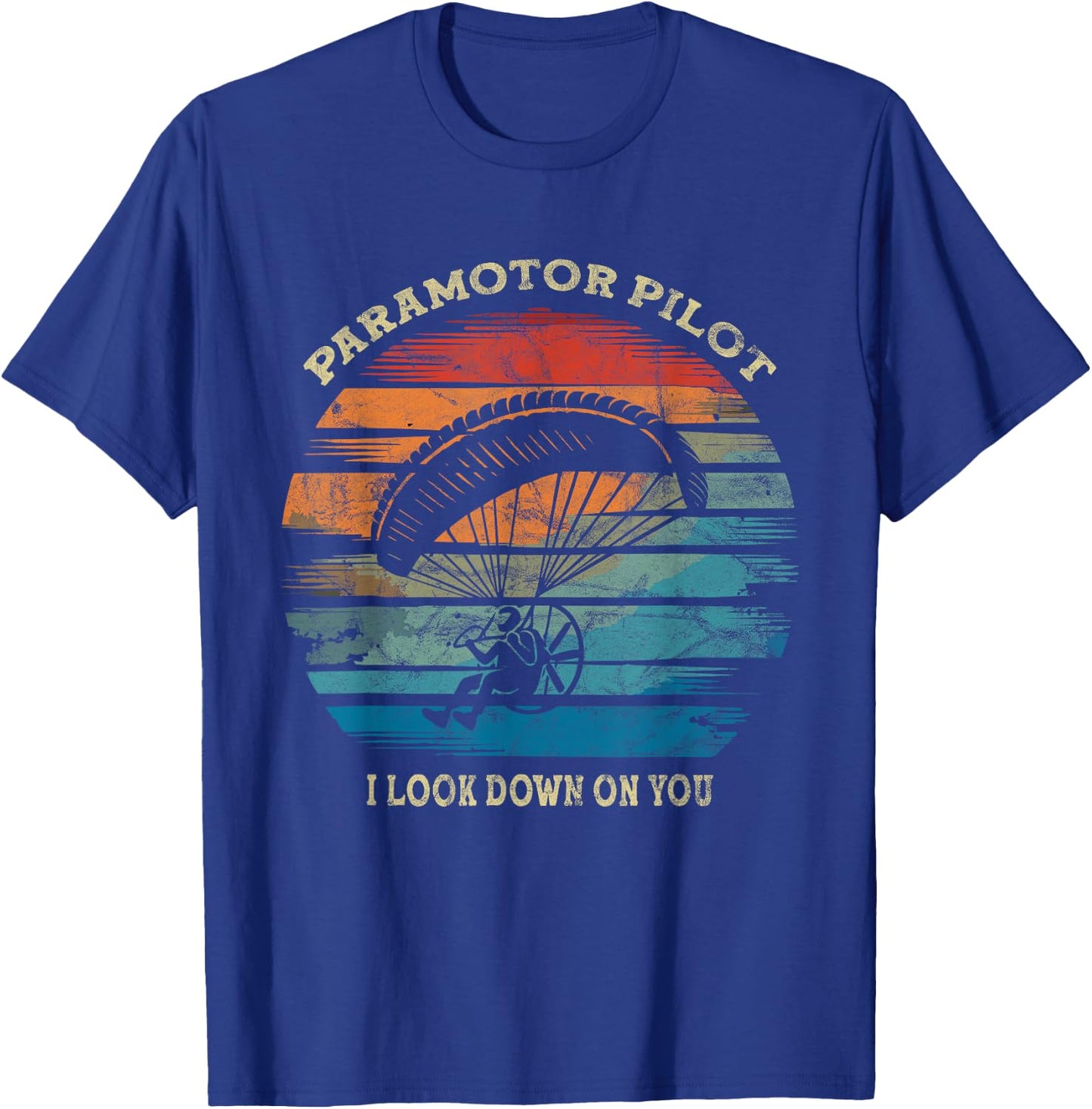 Paramotor Motor Glider Flying Hanging Gliding Paraglider T-Shirt - T-Shirt | Royal