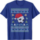Funny Football Soccer Ugly Christmas Sweater Boys Girls XMAS T-Shirt - T-Shirt | Royal