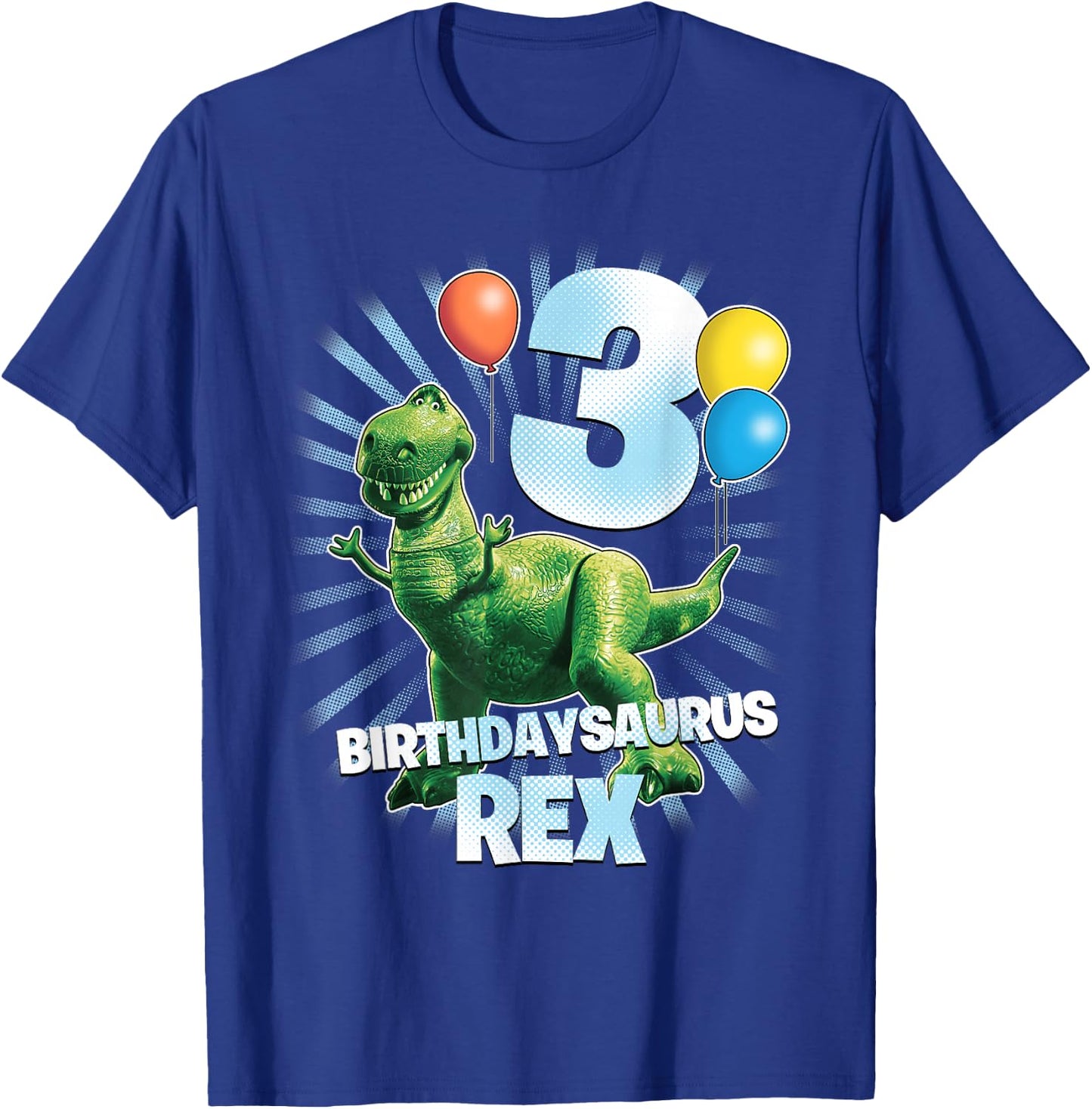 Disney Pixar Toy Story Birthdaysaurus Rex 3rd Birthday T-Shirt - T-Shirt | Royal