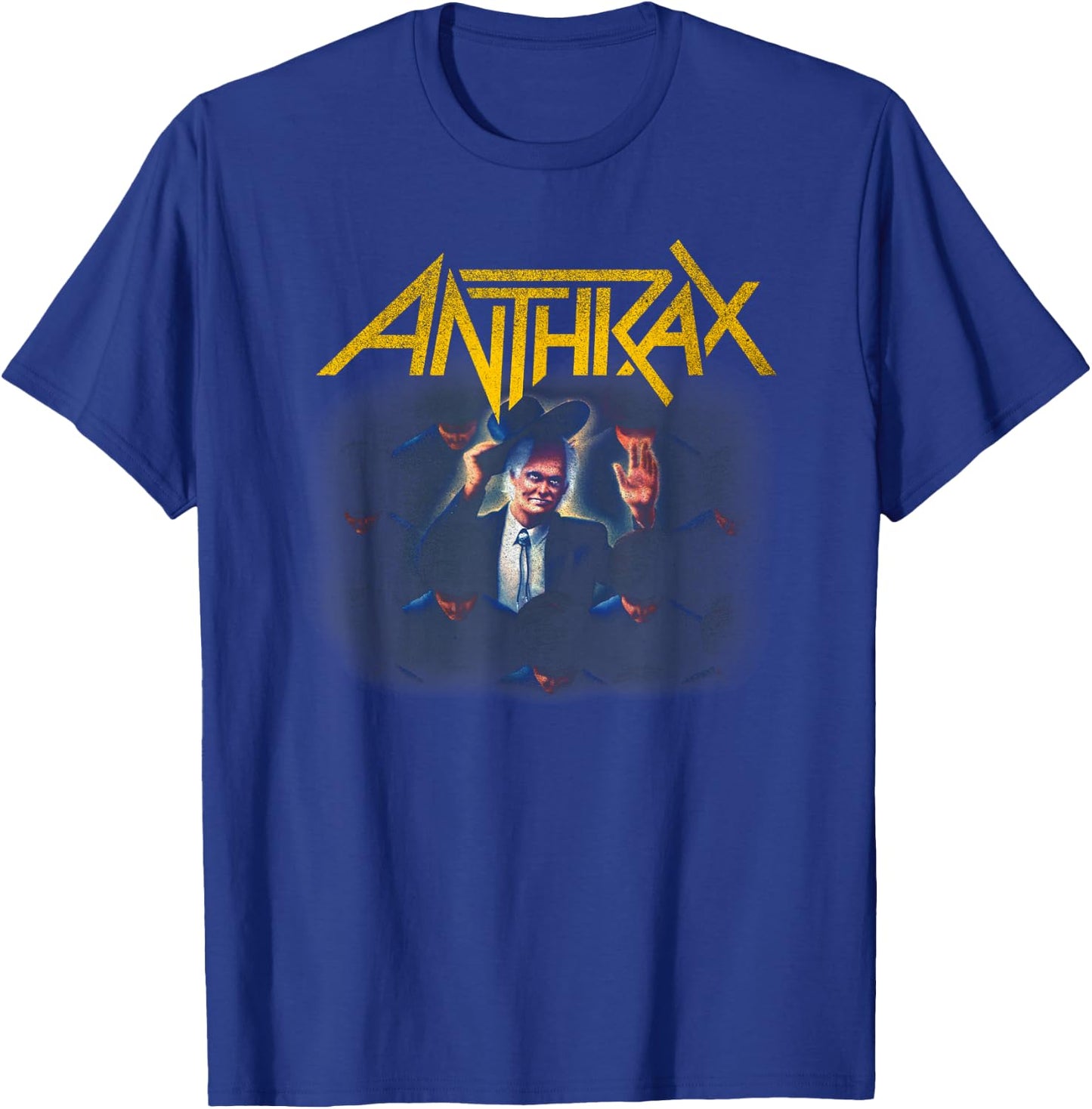 Anthrax - Among The Living 35th Follow Me Front Back Print T-Shirt - T-Shirt | Royal